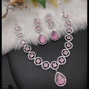 Aamrapali Silver Plated AD Necklace Set