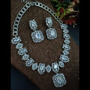 Aamrapali Silver Plated AD Necklace Set