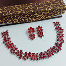 Aamrapali Silver Plated AD Choker Necklace Set