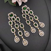 Aamrapali Gold Plated AD Dangler Earrings