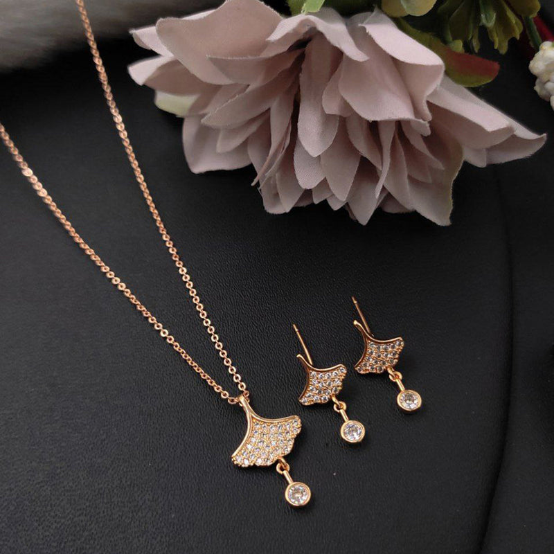 Aamrapali Rose Gold Plated Chain Pendant