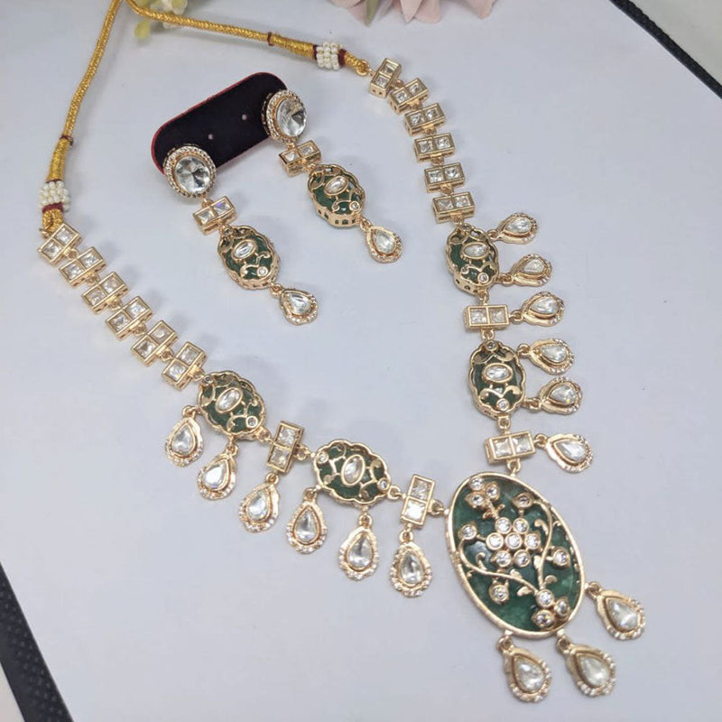 Aamrapali Gold Plated Polki Kundan Necklace Set