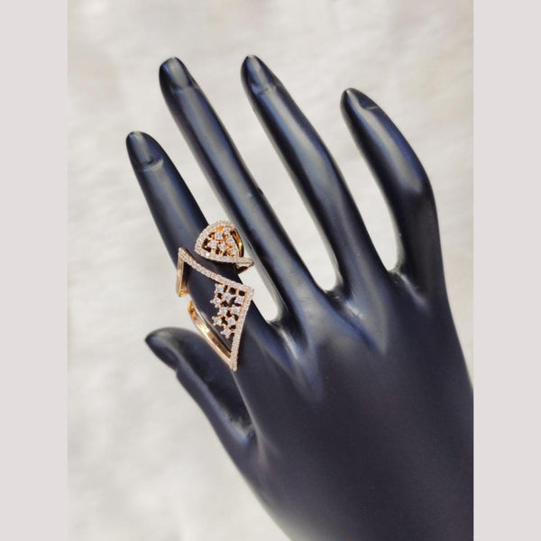 Aamrapali Rose Gold Plated Austrian Stone Ring