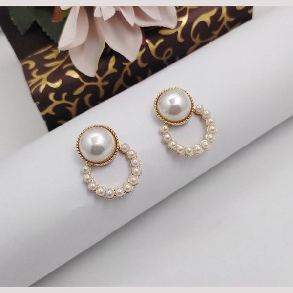 Aamrapali Gold Plated Pearl Dangler Earrings