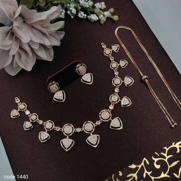 Aamrapali Gold Plated Austrian Stone Necklace Set