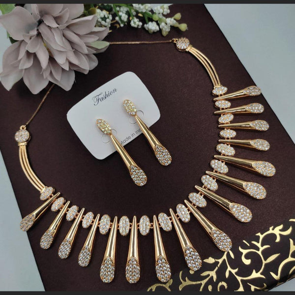 Aamrapali Gold Plated Austrian Stone Necklace Set