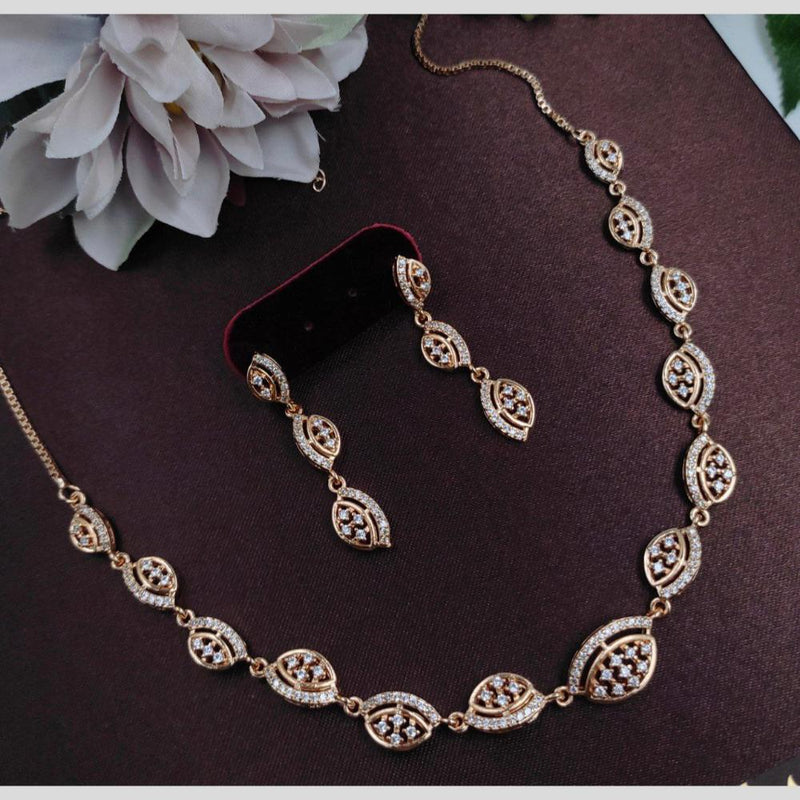 Aamrapali Gold Plated Austrian Stone Necklace Set