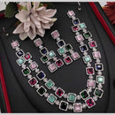 Aamrapali Silver Plated American Diamond Necklace Set