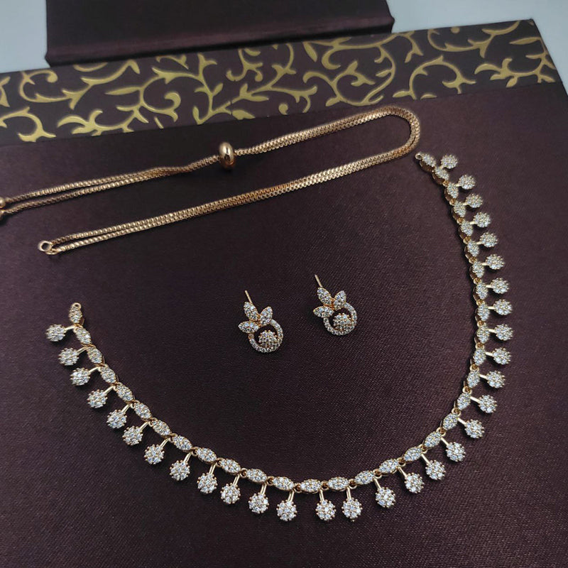 Aamrapali Gold Plated Austrian Stone Necklace Set