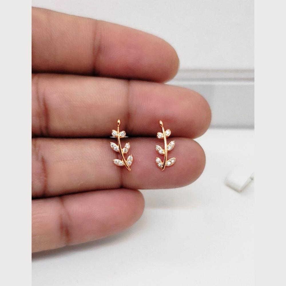 Aamrapali Gold Plated Austrian Stone Stud Earrings Gold / 3