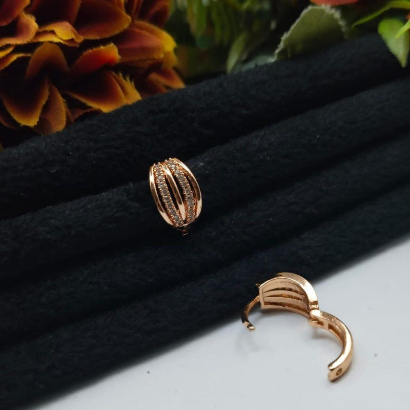 Aamrapali Rose Gold Plated Austrian Stone Stud Earrings