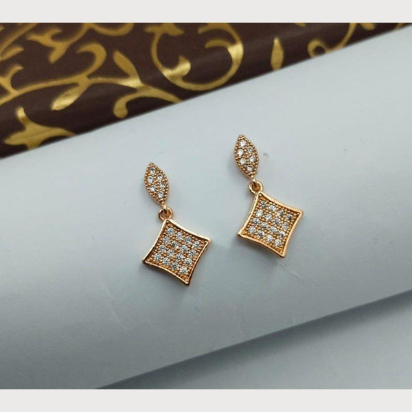 Aamrapali Rose Gold Plated Austrian Stone Stud Earrings