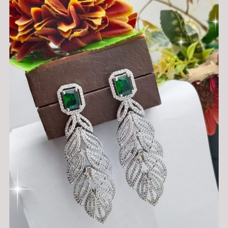 Aamrapali Silver Plated AD Stone Earrings