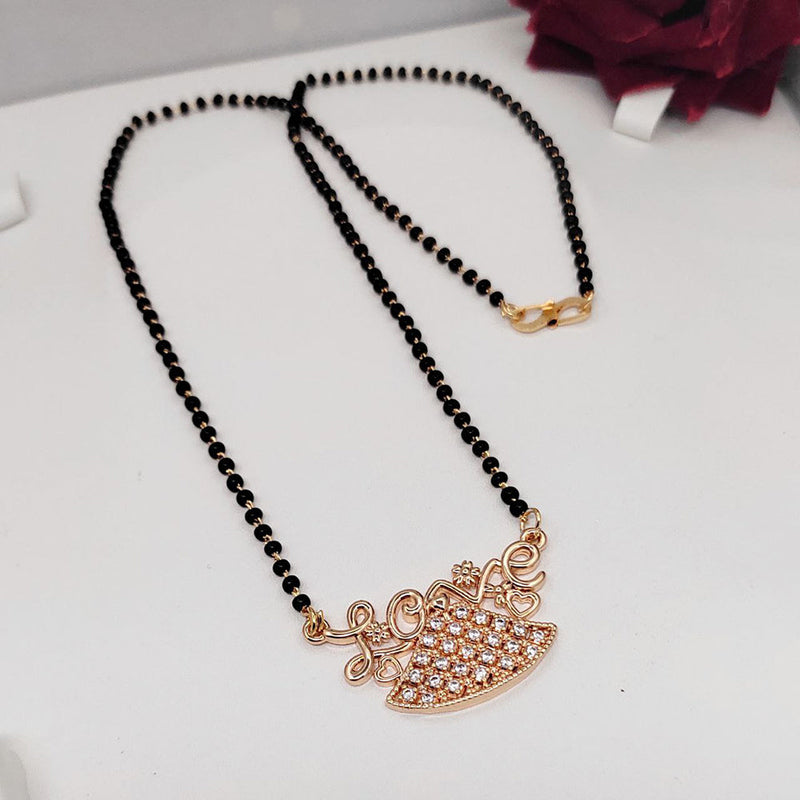 Aamrapali  Rose Gold Plated Austrian Stone Manglasutra