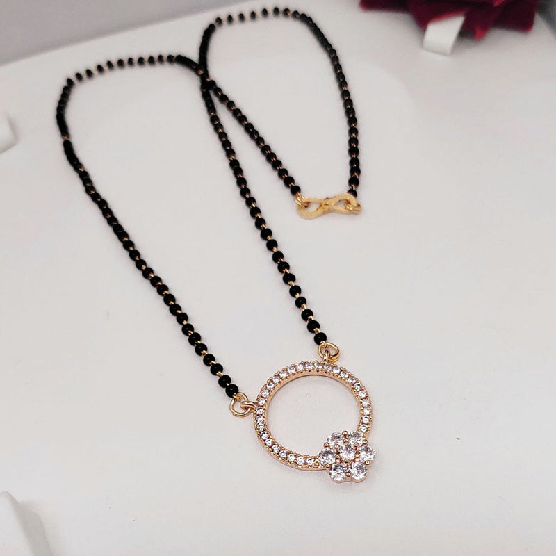 Aamrapali  Rose Gold Plated Austrian Stone Manglasutra