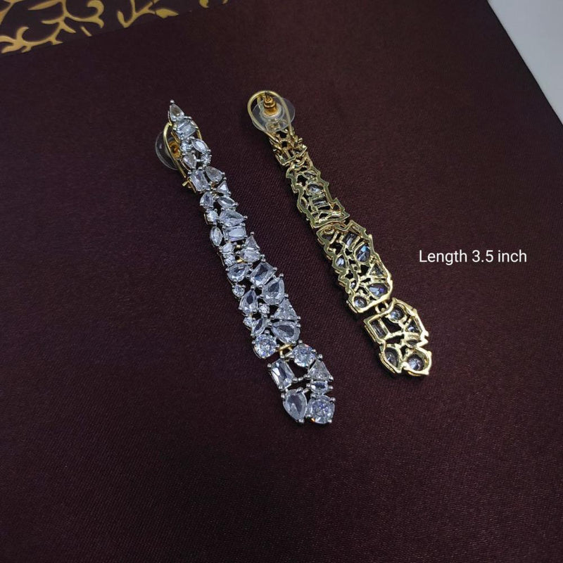 Aamrapali Gold Plated AD Stone Dangler Earrings