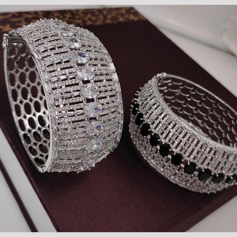 Aamrapali Silver Plated American Diamond  Bracelet