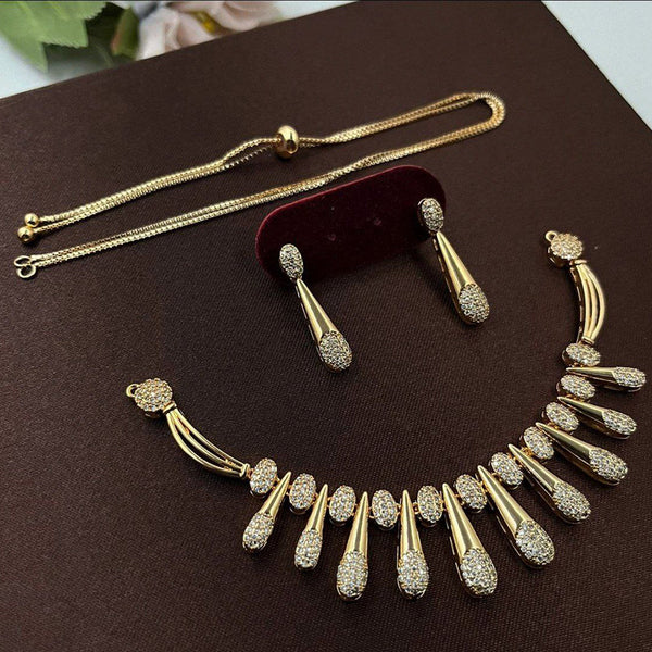 Aamrapali Gold Plated Austrian Stone Necklace Set