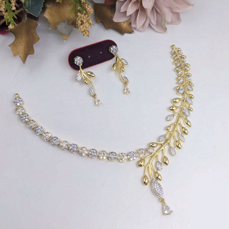 Aamrapali Gold Plated Austrian Stone Necklace Set