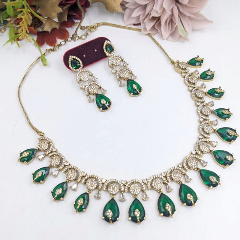 Aamrapali Gold Plated Austrian Stone Necklace Set