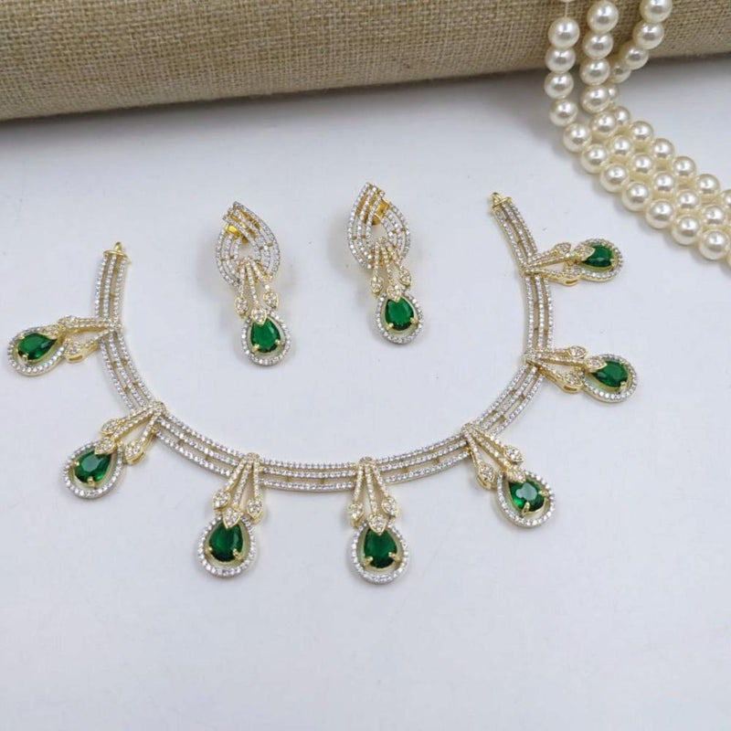 Aamrapali Gold Plated Austrian Stone Necklace Set