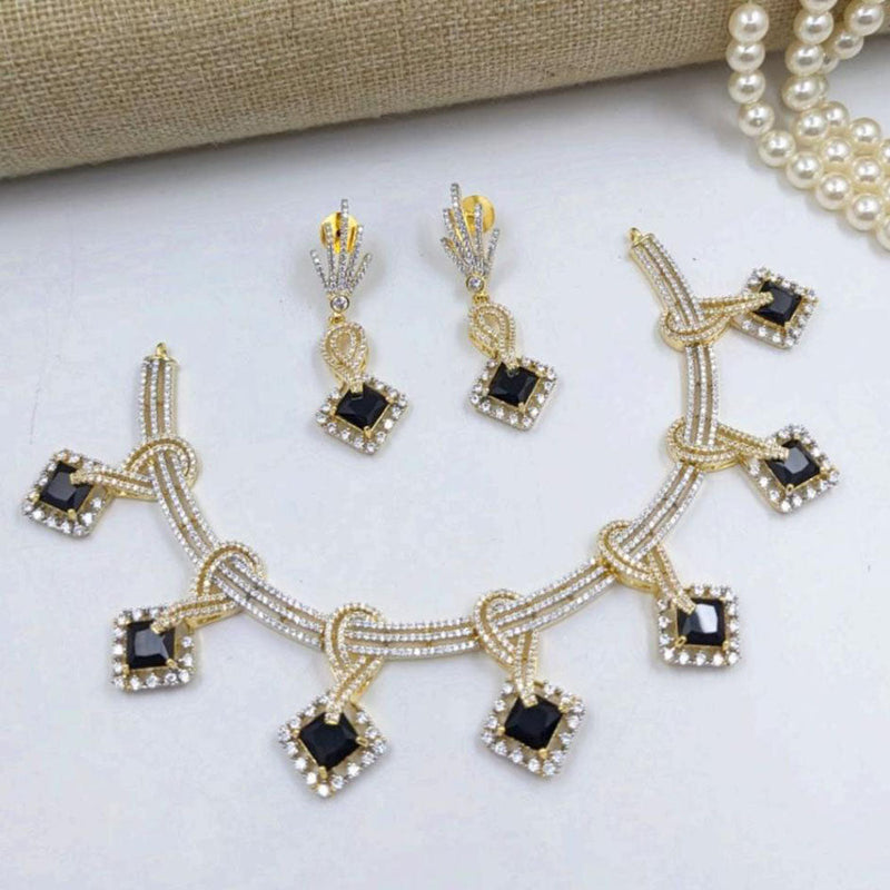 Aamrapali Gold Plated Austrian Stone Necklace Set