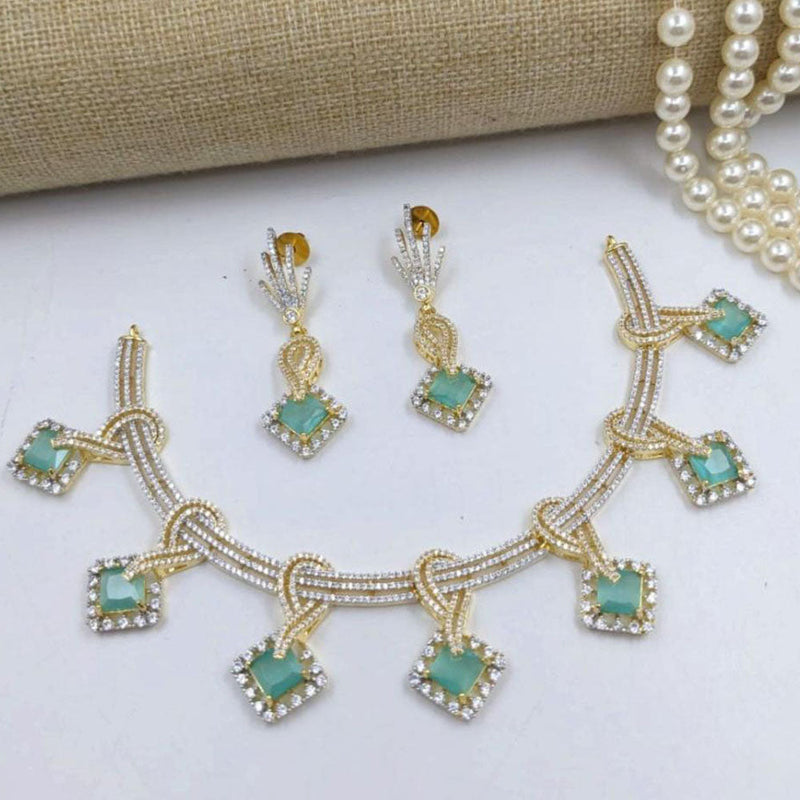 Aamrapali Gold Plated Austrian Stone Necklace Set