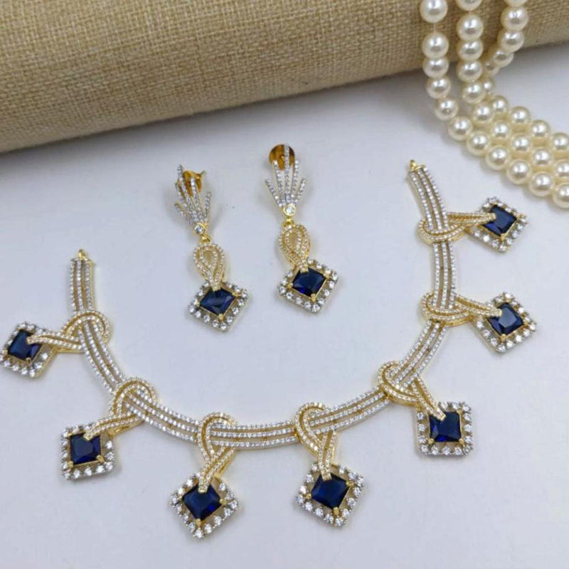 Aamrapali Gold Plated Austrian Stone Necklace Set