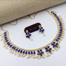 Aamrapali Gold Plated Crystal Stone And Pearls Necklace Set