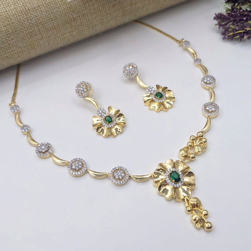 Aamrapali Gold Plated Austrian Stone Necklace Set