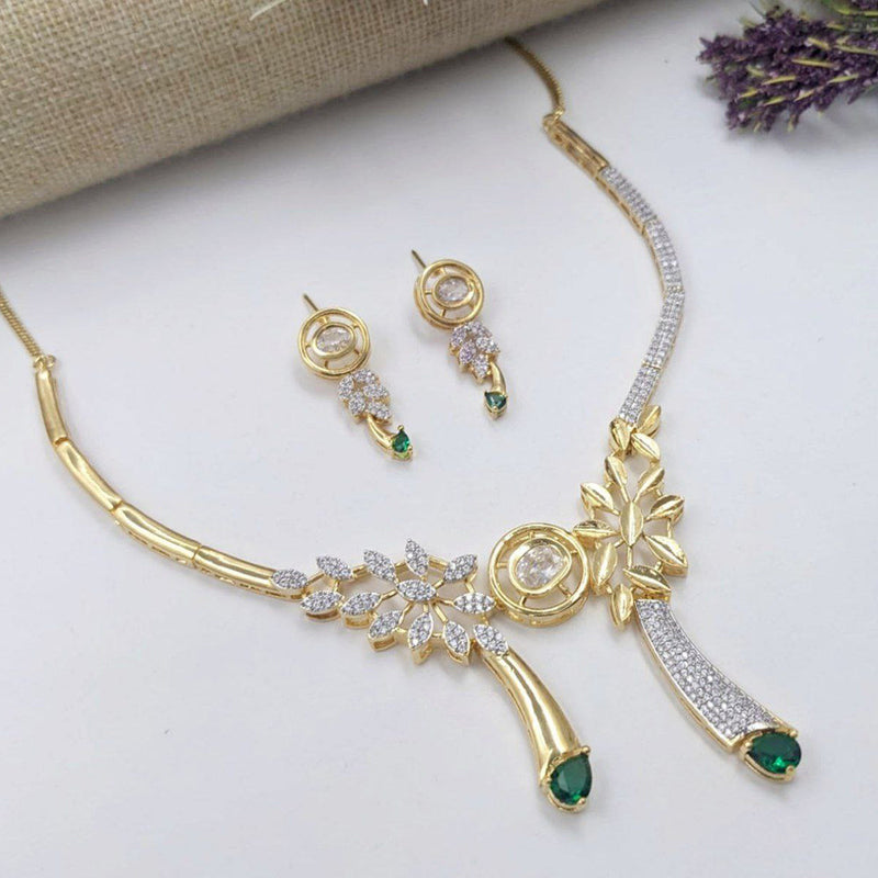 Aamrapali Gold Plated Austrian Stone Necklace Set