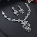 Aamrapali Silver Palted American Diamond Necklace Set