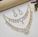 Aamrapali Gold Plated American Diamonds Necklace Set