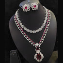 Aamrapali  Silver Plated American Diamond Necklace Set