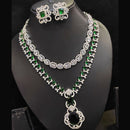 Aamrapali  Silver Plated American Diamond Necklace Set