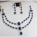 Aamrapali Glamour Silver Shine American Diamond Necklace Set