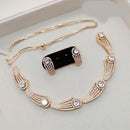 Aamrapali Glam Gold Plated Austrian Stone for Elegant Occasions Necklace Set