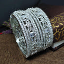 Aamrapali Traditional Yet Trendy Silver Plated with American Daimonds Detailing Bangle Set