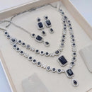 Aamrapali Glamour Silver Shine American Diamond Necklace Set