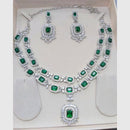 Aamrapali Glamour Silver Shine American Diamond Necklace Set