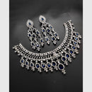 Aamrapali Glamour Silver Shine American Diamond Necklace Set