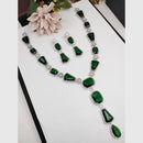 Aamrapali Glamour Silver Shine American Diamond Necklace Set