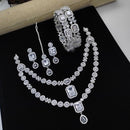 Aamrapali Silver Plated American Diamond Combo Set