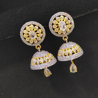 Aamrapali Gold Plated American Diamond Jhumki Earrings