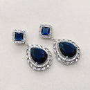 Aamrapali Silver Plated American Daimonds Dangler Earrings