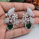 Aamrapali Silver Plated American Daimonds Dangler Earrings