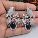 Aamrapali Silver Plated American Daimonds Dangler Earrings