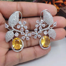 Aamrapali Silver Plated American Daimonds Dangler Earrings