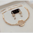 Aamrapali Glam Gold Plated Austrian Stone for Elegant Occasions Necklace Set