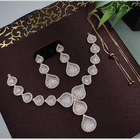 Aamrapali Gold Plated Austrain Stone Necklace Set